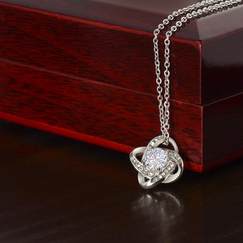 LOVE KNOT NECKLACE, TO MY SOULMATE MESSAGE CARD FOR WIFE/GIRLFRIEND, NECKLACE JEWELERY, BIRTHDAY, ANNIVERSARY AND VALENTIN DAY GIFT