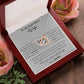 I LOVE YOU, FOREVER AND ALWAYS, INTERLOCKING HEART NECKLACE WITH MESSAGE CARD, NECKLACE JEWELERY WITH MESSAGE CARD FOR HER, BIRTHDAY ANNIVERSARY GIFT