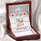 LOVE IS A KNOT, INTERLOCKING HEART NECKLACE, FOREVER AND ALWAYS, BIRTHDAY AND ANNIVERSARY GIFT FOR HER WITH MESSAGE CARD