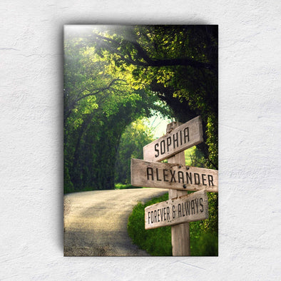 Forever And Always Personalized Canvas With Names