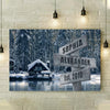 Perfect Gift For Couple With Customized Names And Date Winter Canvas