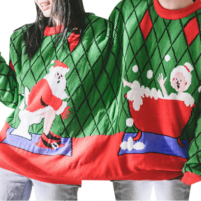 Couples Pullovers - Ugly Santa Love Christmas Sweater