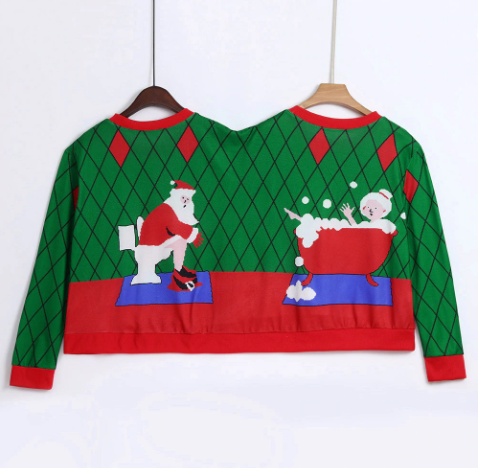 Couples Pullovers - Ugly Santa Love Christmas Sweater