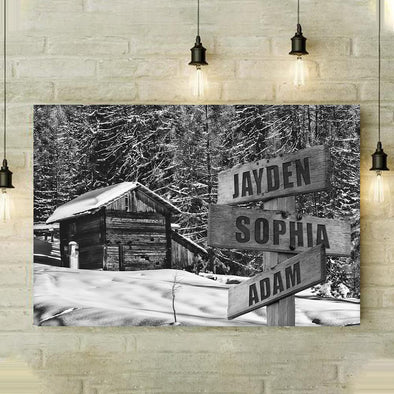 Housewarming Gift Winter Road Custom Canvas