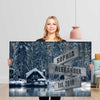Perfect Gift For Couple With Customized Names And Date Winter Canvas