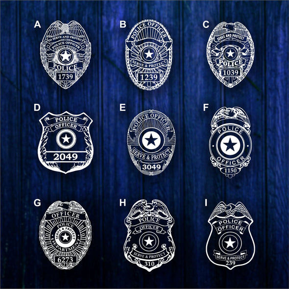 Personalized Police Officer Wall Art Canvas