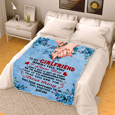 "To My Girlfriend Best Thing"- Personalized Blanket