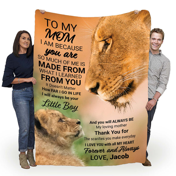 "To My Mom Forever And Always Love"- Personalized Blanket