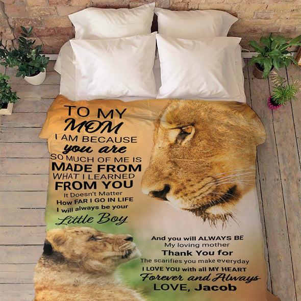"To My Mom Forever And Always Love"- Personalized Blanket
