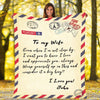 Personalized Postcard Message Blanket For Wife