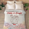 "The Love Between A Mother & Daughter Is Forever "- Personalized Blanket