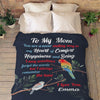 "To My Mom Never Ending Song In My Heart Of Comfort"- Personalized Blanket