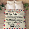 To My Wife Personalized Love Message Blanket