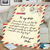Personalized Postcard Message Blanket For Wife