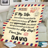 To My Wife Personalized Love Message Blanket