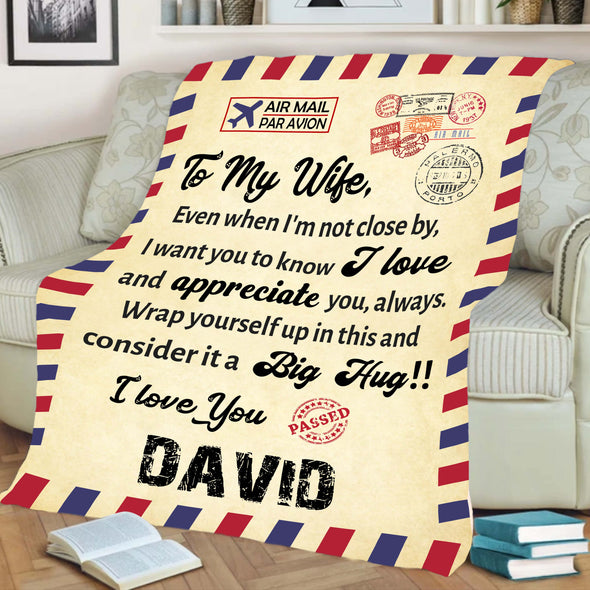 To My Wife Personalized Love Message Blanket