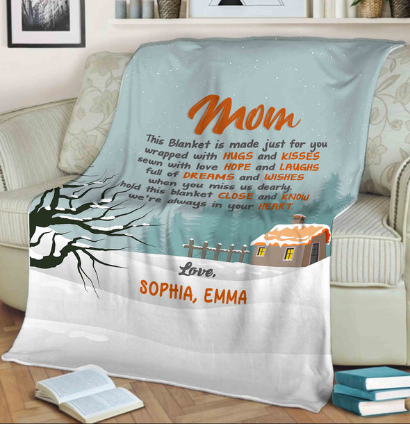 "Mom When You Miss Us Dearly"- Personalized Blanket