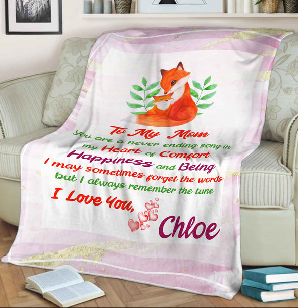 "To My Mom My Heart Of Comfort"- Personalized Blanket