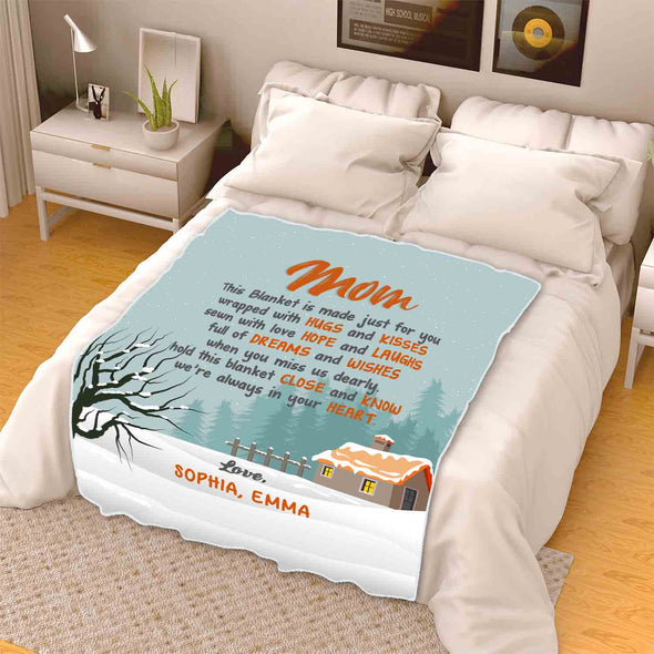 "Mom When You Miss Us Dearly"- Personalized Blanket