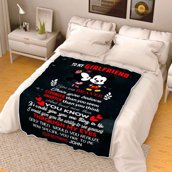 "To My Girlfriend You Are Braver"- Personalized Blanket