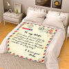 Personalized Postcard Message Blanket For Wife