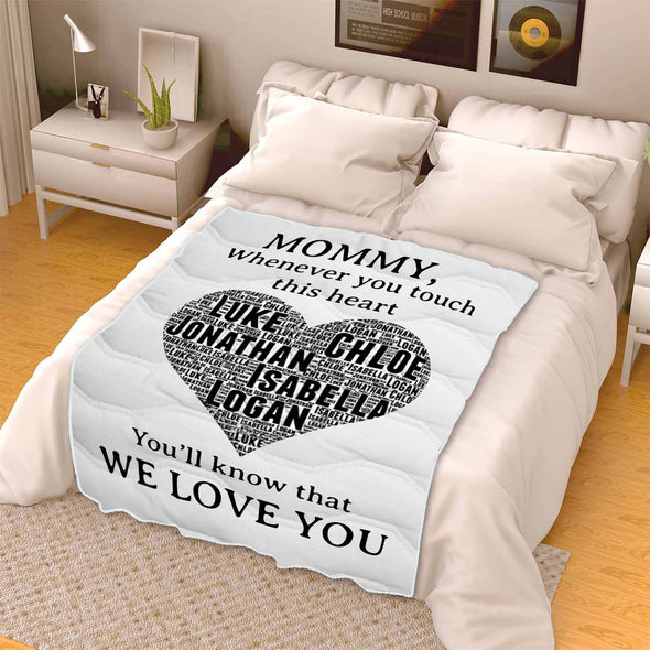 "We Love You" Customized Blanket For Grandma/Grandpa/Papa/Mamma/Auntie