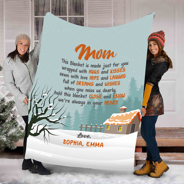 "Mom When You Miss Us Dearly"- Personalized Blanket