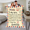To My Wife Personalized Postcard Blanket