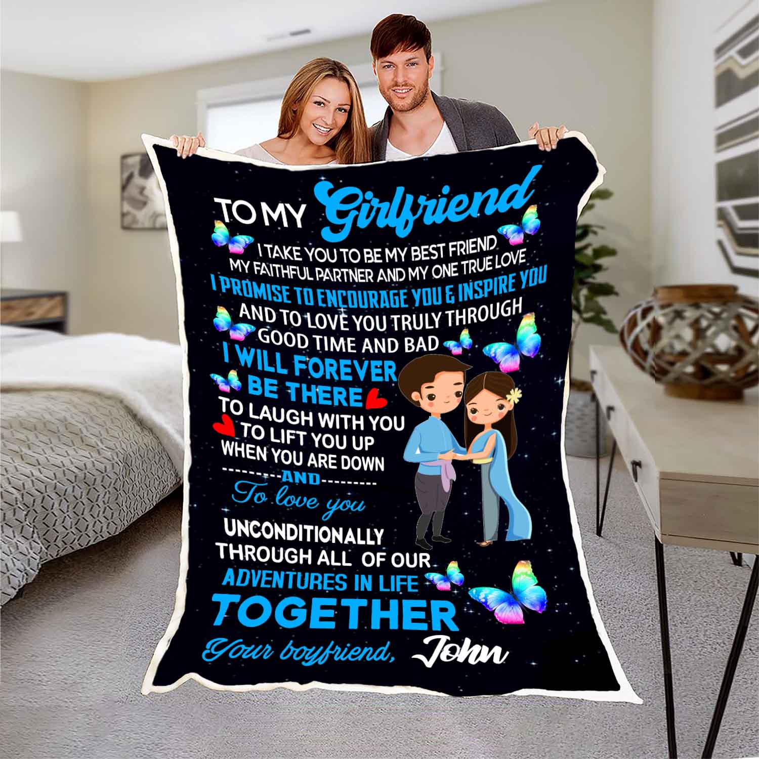 Personalized blanket for girlfriend deals
