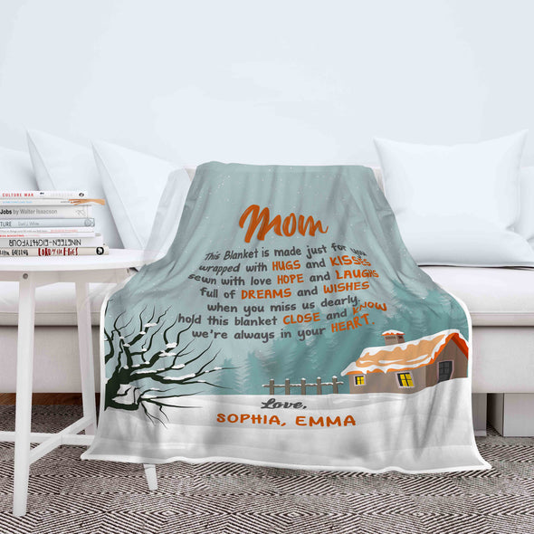 "Mom When You Miss Us Dearly"- Personalized Blanket