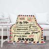 To My Wife Personalized Love Message Blanket
