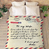 Personalized Postcard Message Blanket For Wife