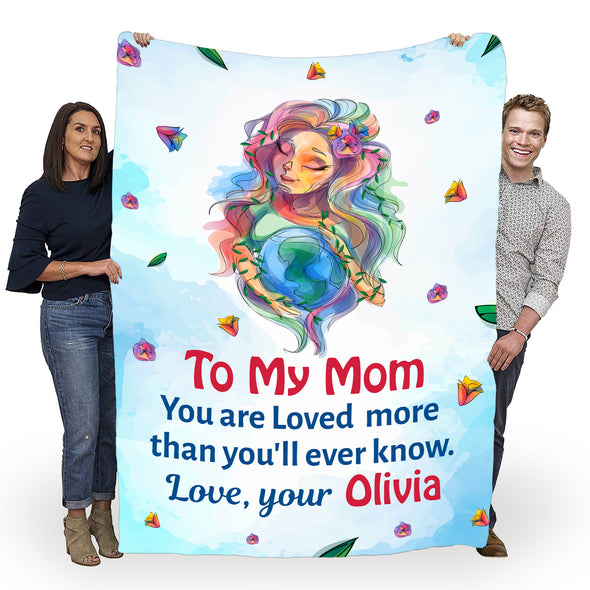 "To My Mom You Are Loved More  "- Personalized Blanket