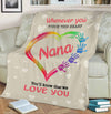 Grandma Whenever You Touch This Heart Personalized™ Blanket