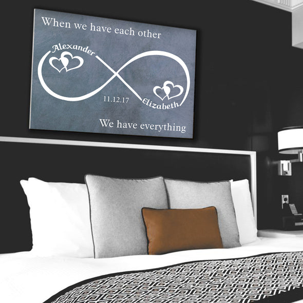 Our Love Is Infinite - Ready To Hang Canvas - Free Shipping & Customization