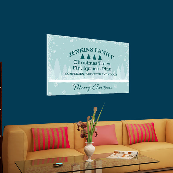 Christmas Custom Family Canvas Wall Art - Exclusively Made