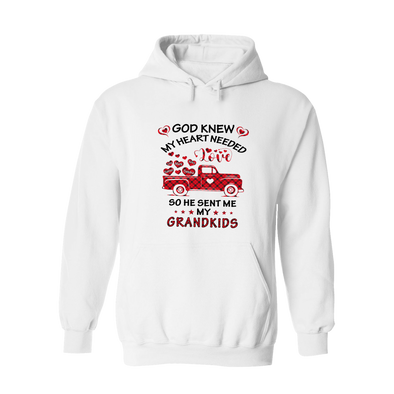 God Knew My Heart Needed Love So He Sent Me My Grandkids Hoodie For Grandparents