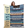 To My Wife "You Are My Life" Customized Blanket