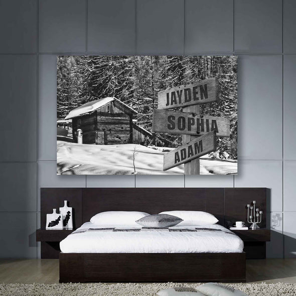 Housewarming Gift Winter Road Custom Canvas