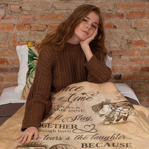 I Become Yours & You Become Mine Personalized Blanket For Couple