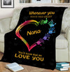 Grandma Whenever You Touch This Heart Personalized™ Blanket