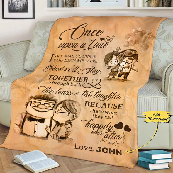 I Become Yours & You Become Mine Personalized Blanket For Couple