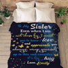 To My Sister I Love You Personalized Blanket