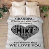 Grandma Whenever You will Touch This Heart You Will Know We Love You Customized Blanket