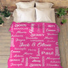 Personalized Family Names Blanket