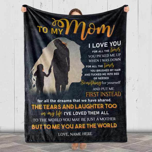 To My Mom I Love You Customized Fleece Blanket
