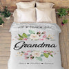 We Love You Grandma/Grandpa/Mama/Mom/Nana Personalized Blanket