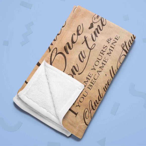 I Become Yours & You Become Mine Personalized Blanket For Couple