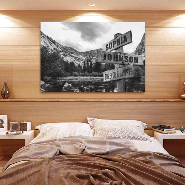 Forever and Always Custom Canvas With Couple Names