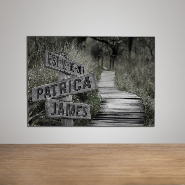 Crossroads Personalized Wall Art